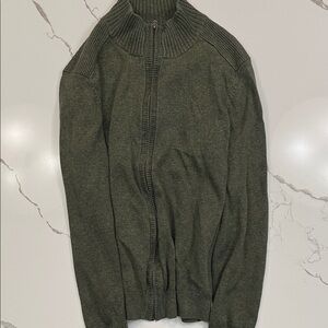 Tasso Elba Men's Olive Zip-Up Sweater